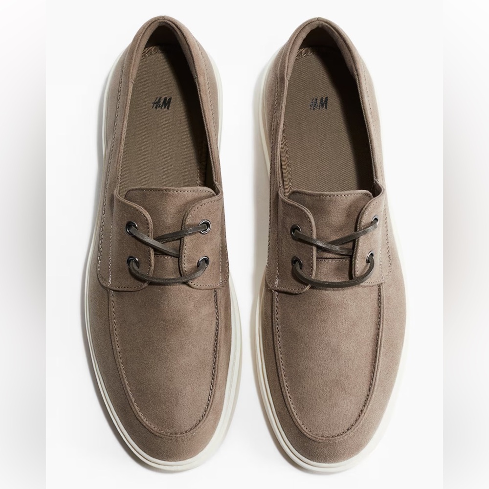 H&M Men's Brown Deck Shoes Loafers Size 10 NWT
